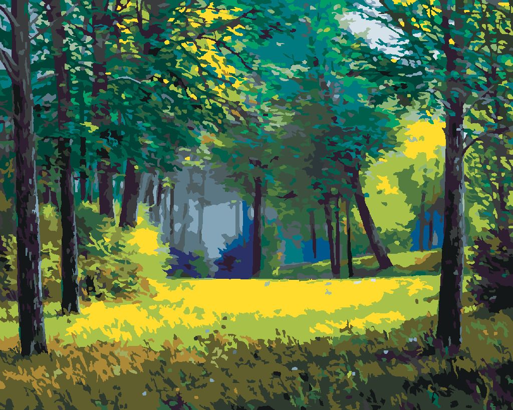 zuty Malování podle čísel - VZDUŠNÝ LES - Rozměr: 40x50 cm, Rámování: Varianta: bez rámu a bez vypnutí plátna - obrázek 7