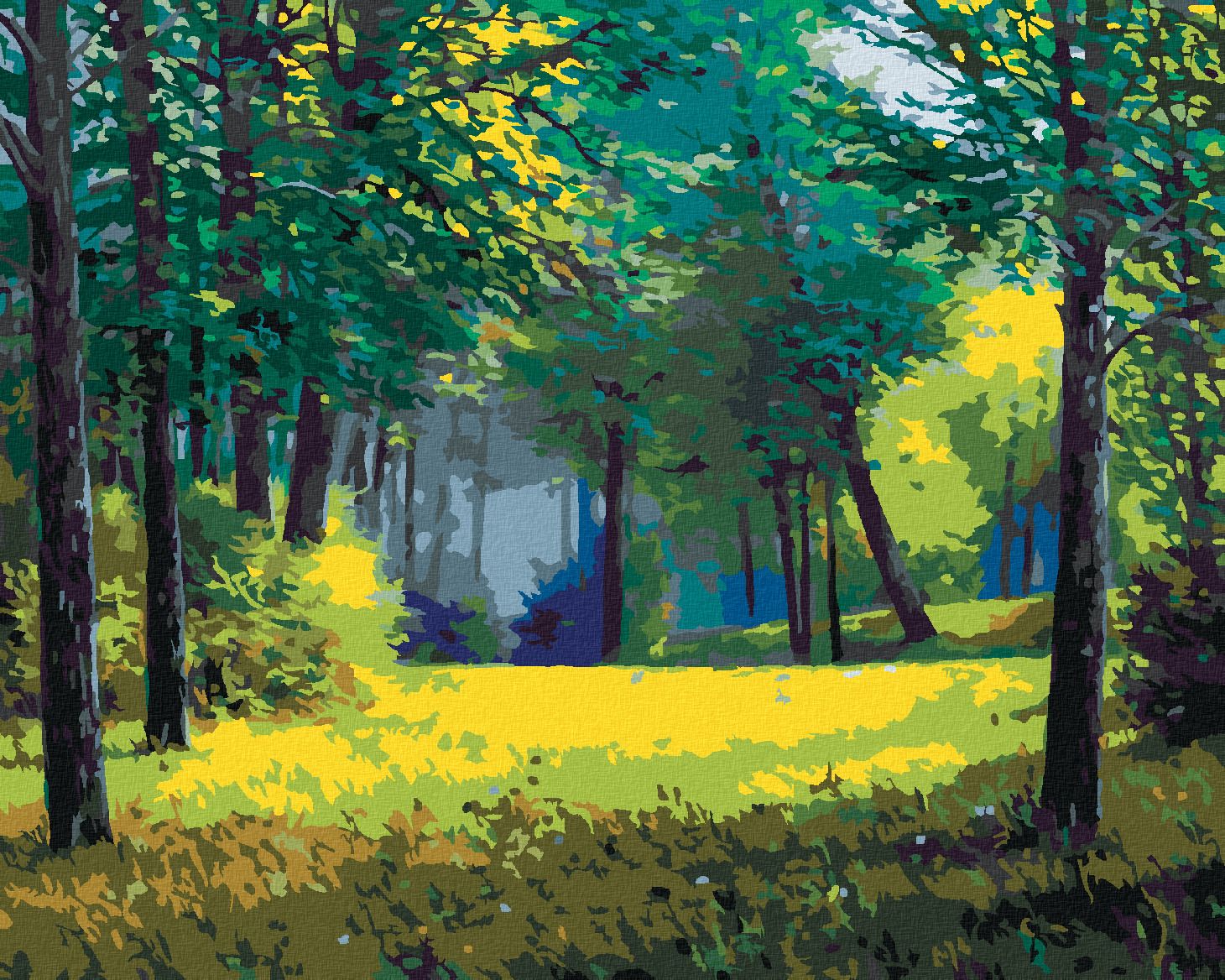 zuty Malování podle čísel - VZDUŠNÝ LES - Rozměr: 40x50 cm, Rámování: Varianta: vypnuté plátno na rám - obrázek 1