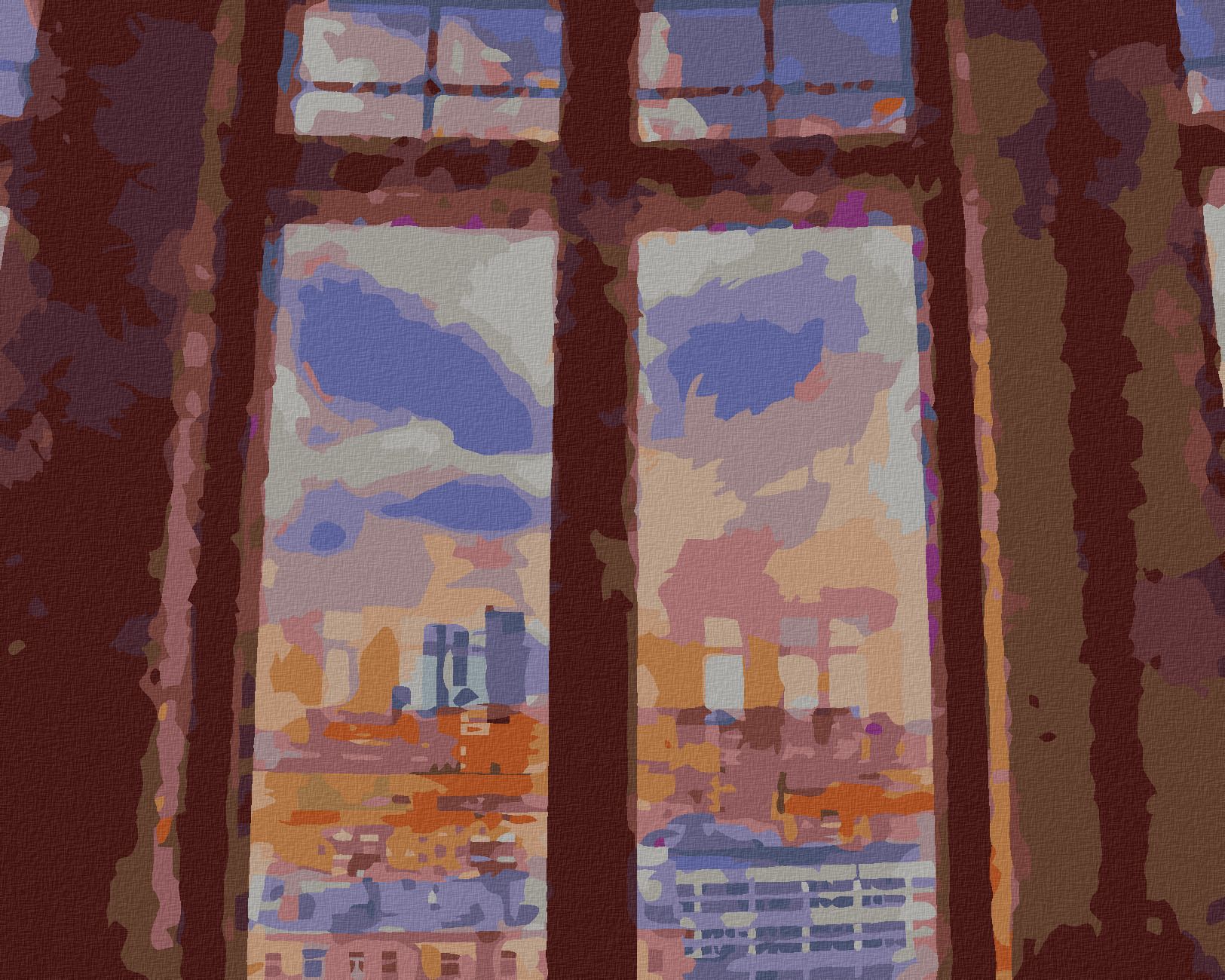 zuty Malování podle čísel - NEW YORK ZA OKNY - Rozměr: 40x50 cm, Rámování: Varianta: vypnuté plátno na rám - obrázek 1