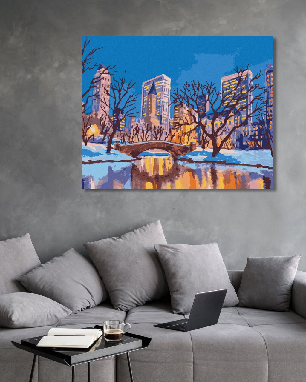 zuty Malování podle čísel - NEW YORK CENTRAL PARK II - Rozměr: 40x50 cm, Rámování: Varianta: bez rámu a bez vypnutí plátna - obrázek 9