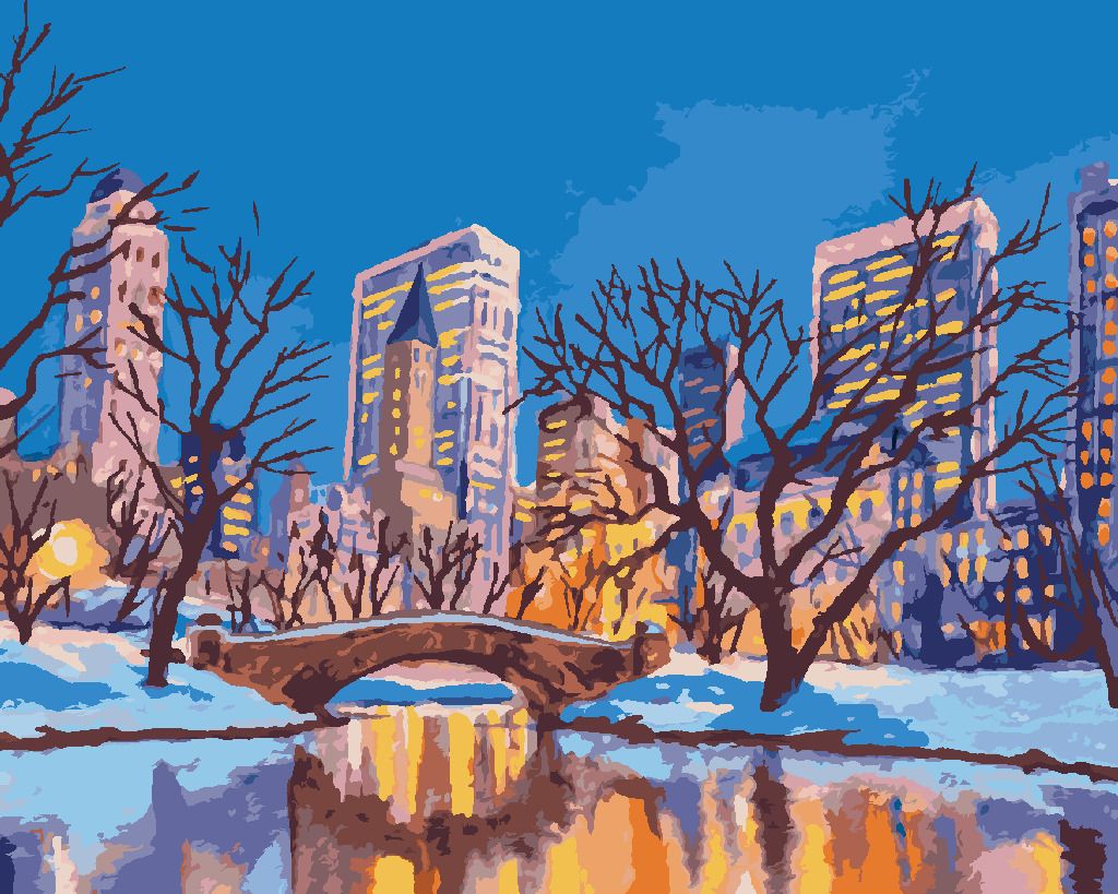 zuty Malování podle čísel - NEW YORK CENTRAL PARK II - Rozměr: 40x50 cm, Rámování: Varianta: vypnuté plátno na rám - obrázek 8
