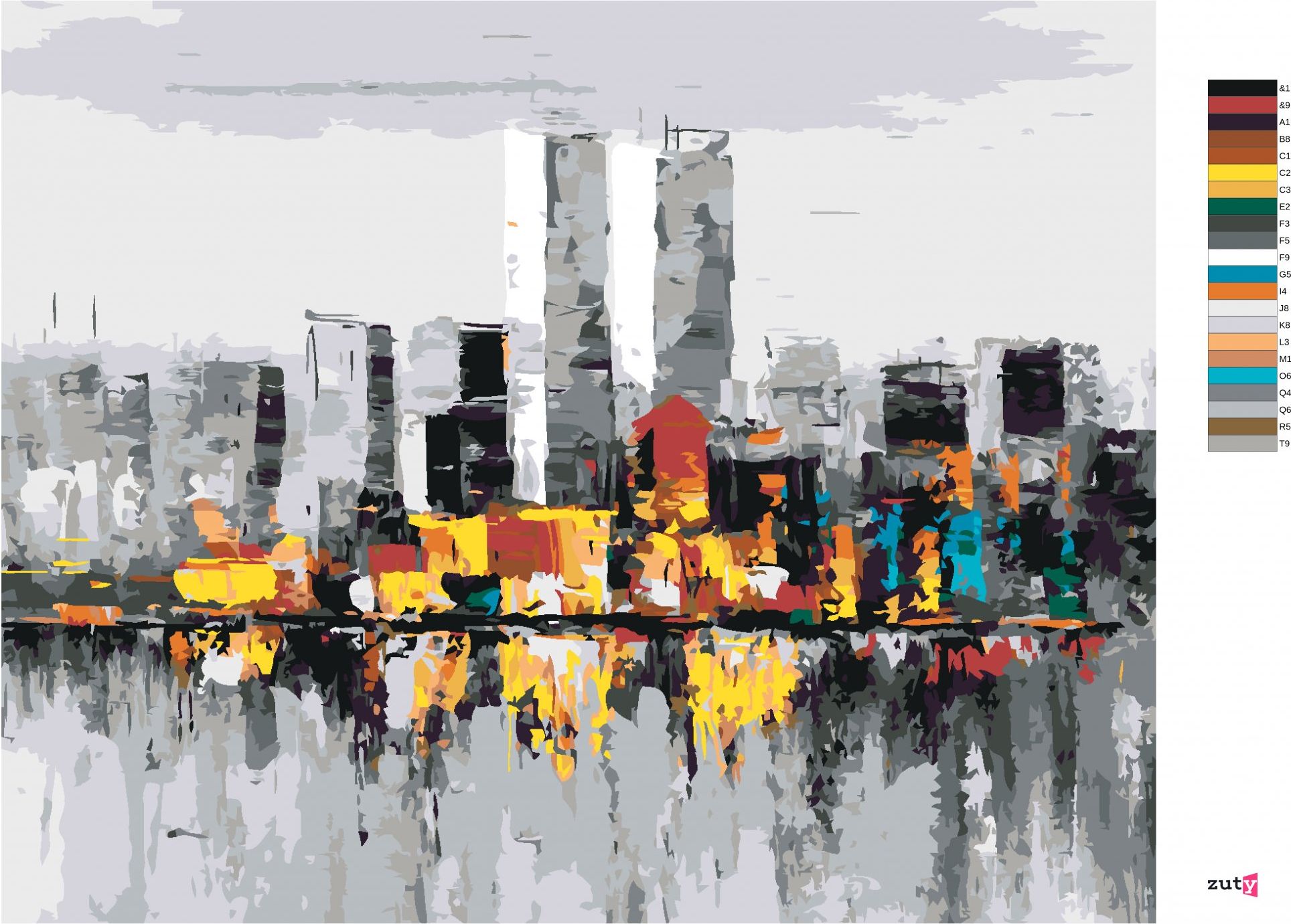 zuty Malování podle čísel - NEW YORK CITY - Rozměr: 40x50 cm, Rámování: Varianta: bez rámu a bez vypnutí plátna - obrázek 8