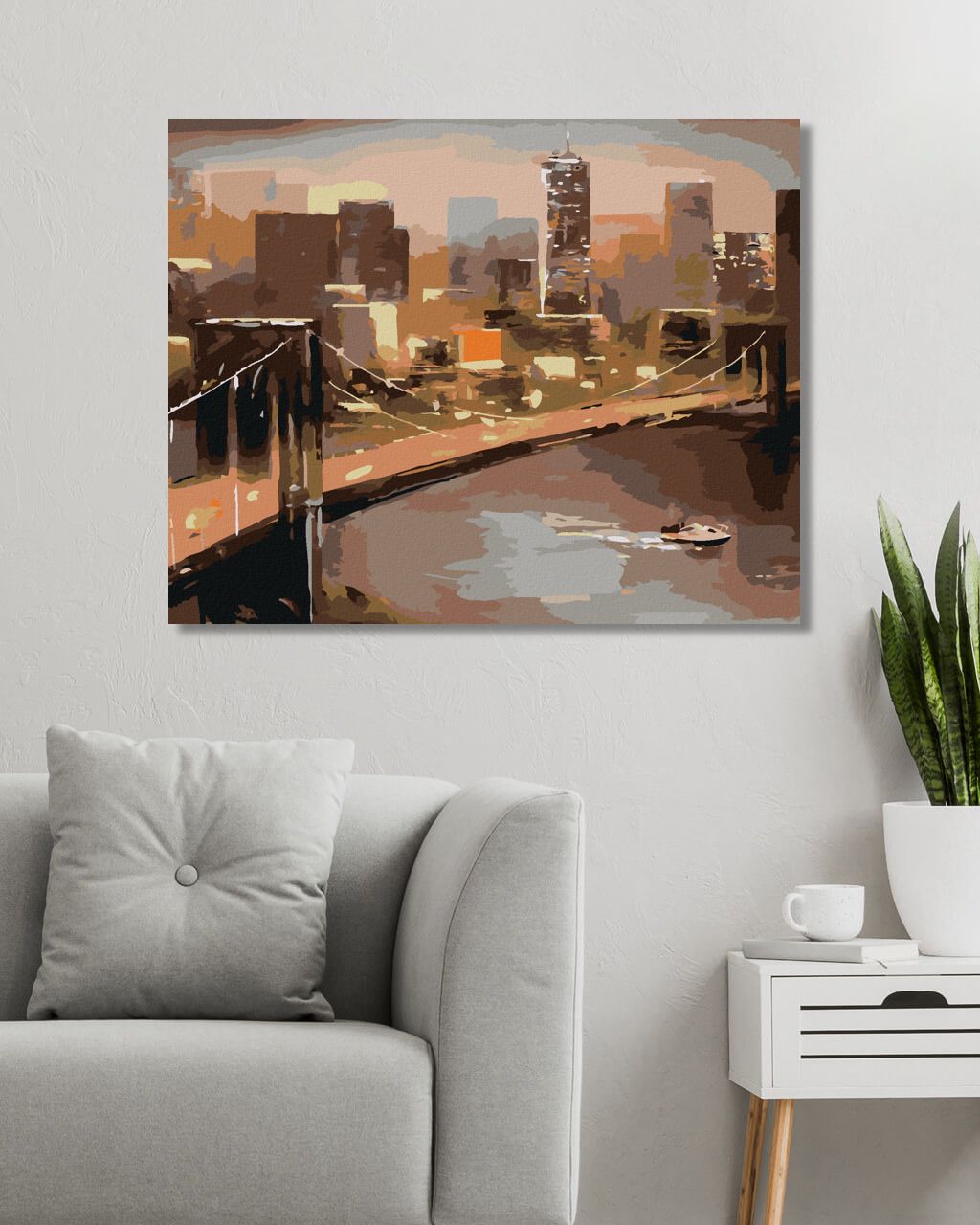 zuty Malování podle čísel - POHLED NA NEW YORK - Rozměr: 40x50 cm, Rámování: Varianta: bez rámu a bez vypnutí plátna - obrázek 4