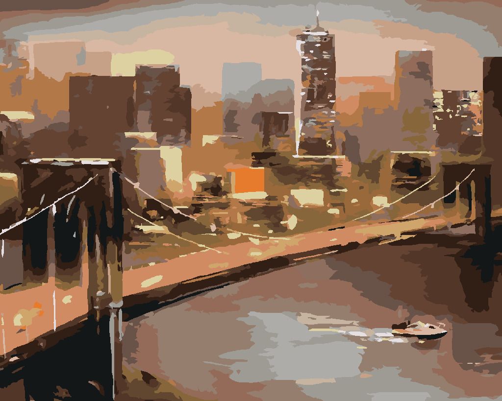 zuty Malování podle čísel - POHLED NA NEW YORK - Rozměr: 40x50 cm, Rámování: Varianta: bez rámu a bez vypnutí plátna - obrázek 10