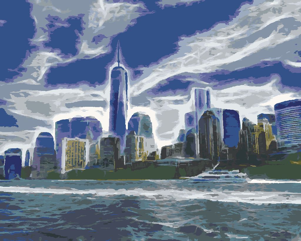 zuty Malování podle čísel - ABSTRAKTNÍ MANHATTAN - Rozměr: 40x50 cm, Rámování: Varianta: bez rámu a bez vypnutí plátna - obrázek 5