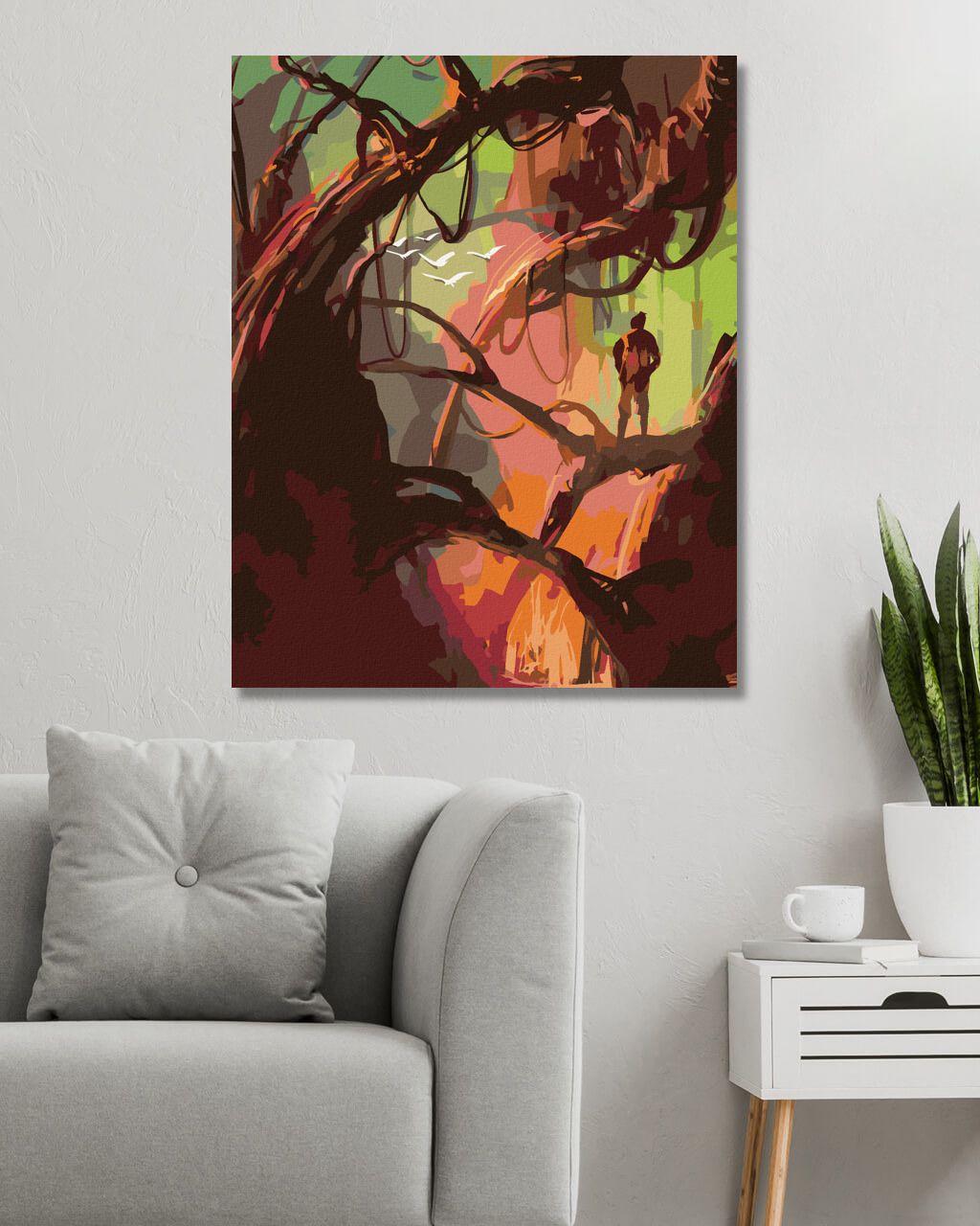 zuty Malování podle čísel - FANTASY STROMY V LESE - Rozměr: 40x50 cm, Rámování: Varianta: vypnuté plátno na rám - obrázek 9