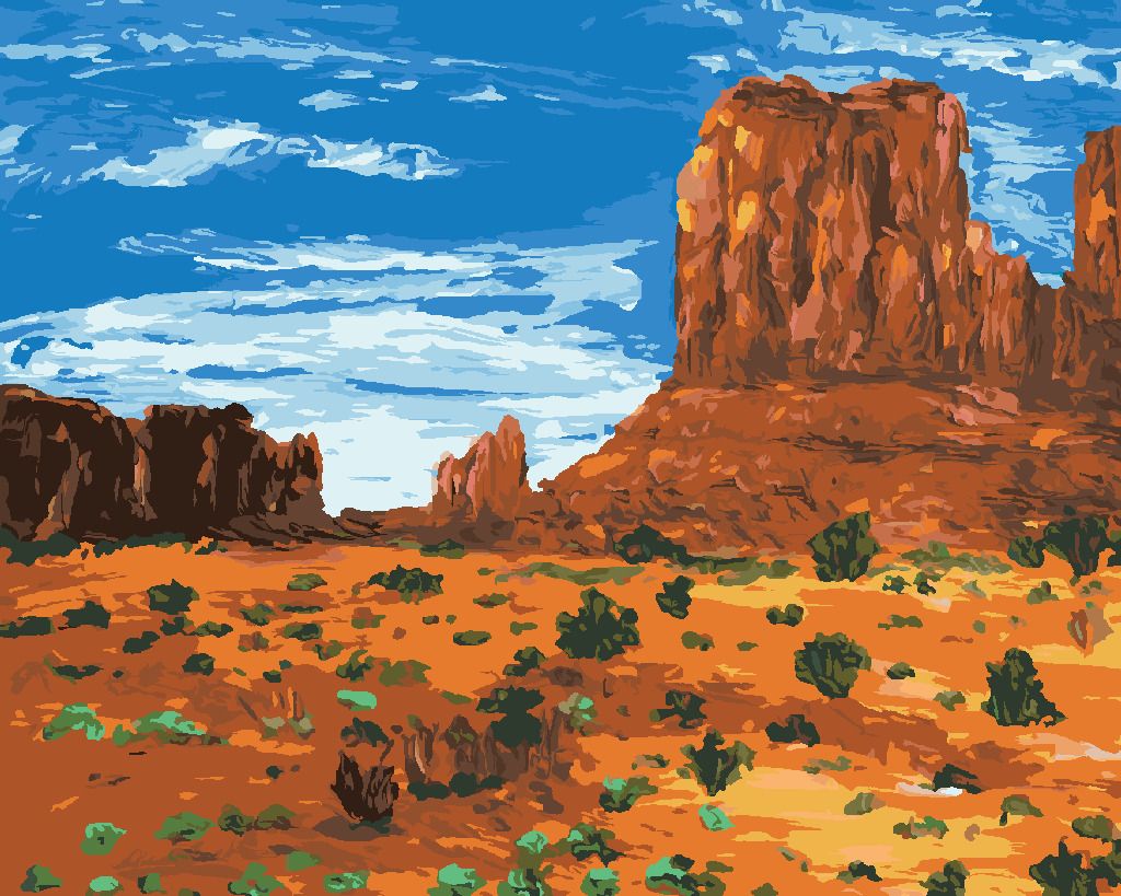 zuty Malování podle čísel - ARIZONA NÁRODNÍ PARK - Rozměr: 40x50 cm, Rámování: Varianta: vypnuté plátno na rám - obrázek 6