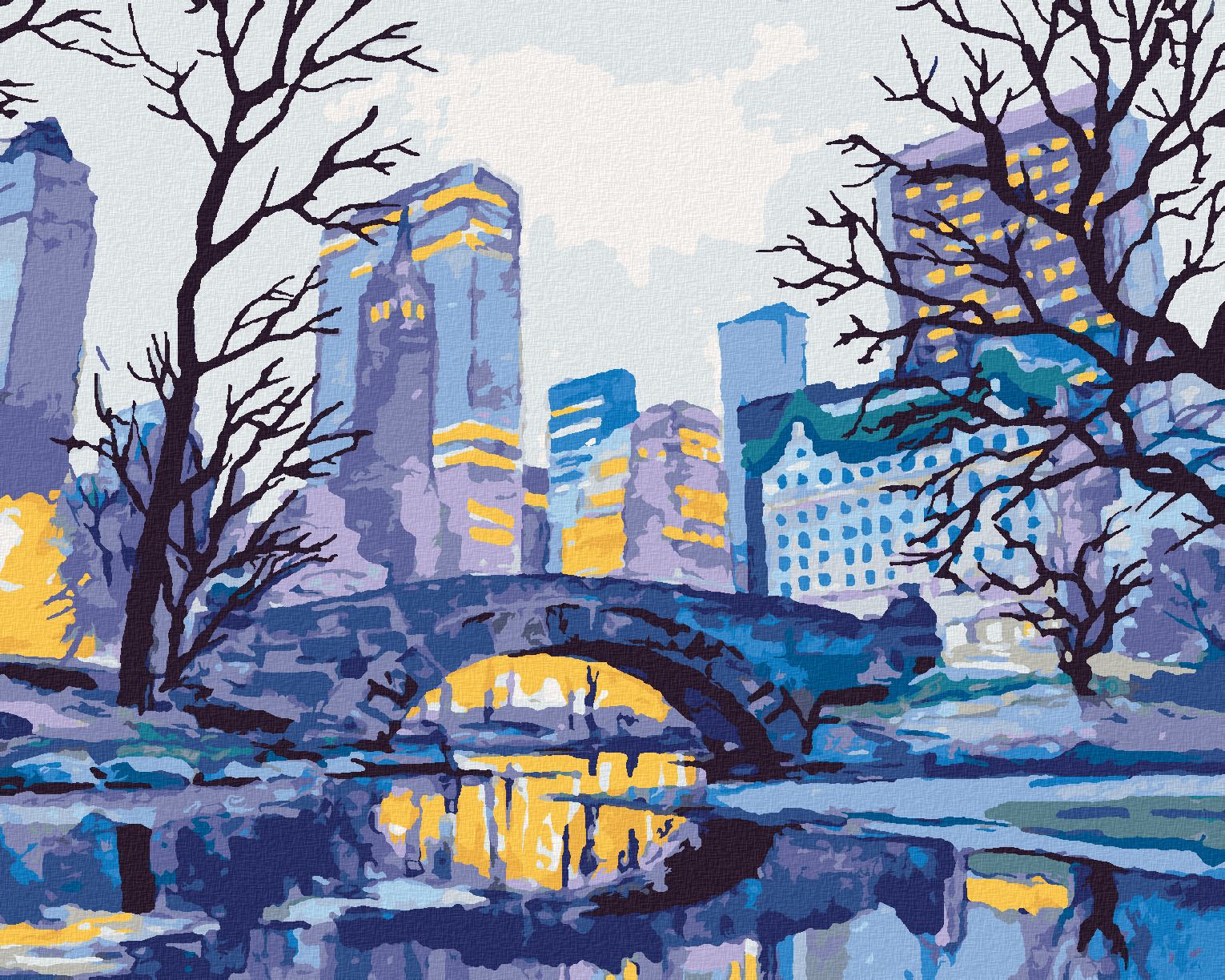 zuty Malování podle čísel - MOST V NEW YORKU - Rozměr: 40x50 cm, Rámování: Varianta: vypnuté plátno na rám - obrázek 1