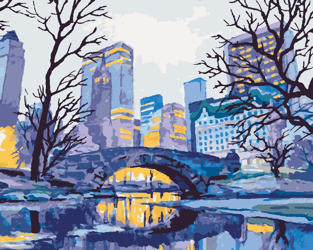 zuty Malování podle čísel - MOST V NEW YORKU - Rozměr: 40x50 cm, Rámování: Varianta: vypnuté plátno na rám - obrázek 9