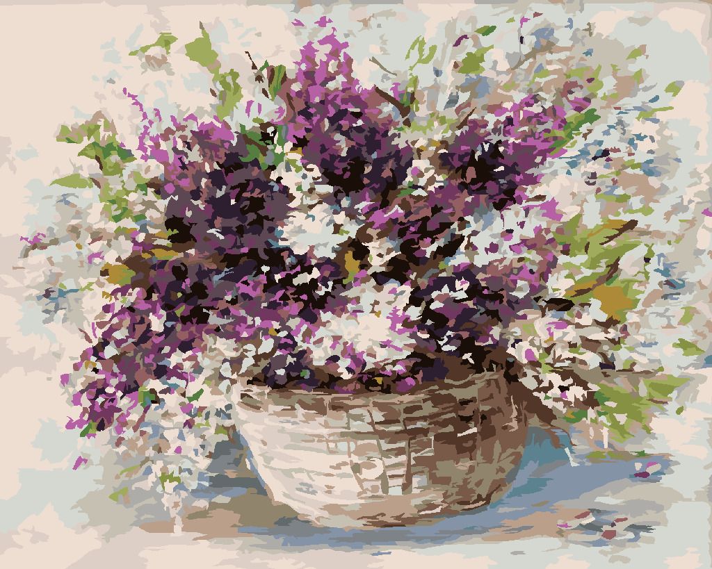 zuty Malování podle čísel - LEVANDULE V PROUTĚNÉM KOŠÍKU - Rozměr: 40x50 cm, Rámování: Varianta: vypnuté plátno na rám - obrázek 7