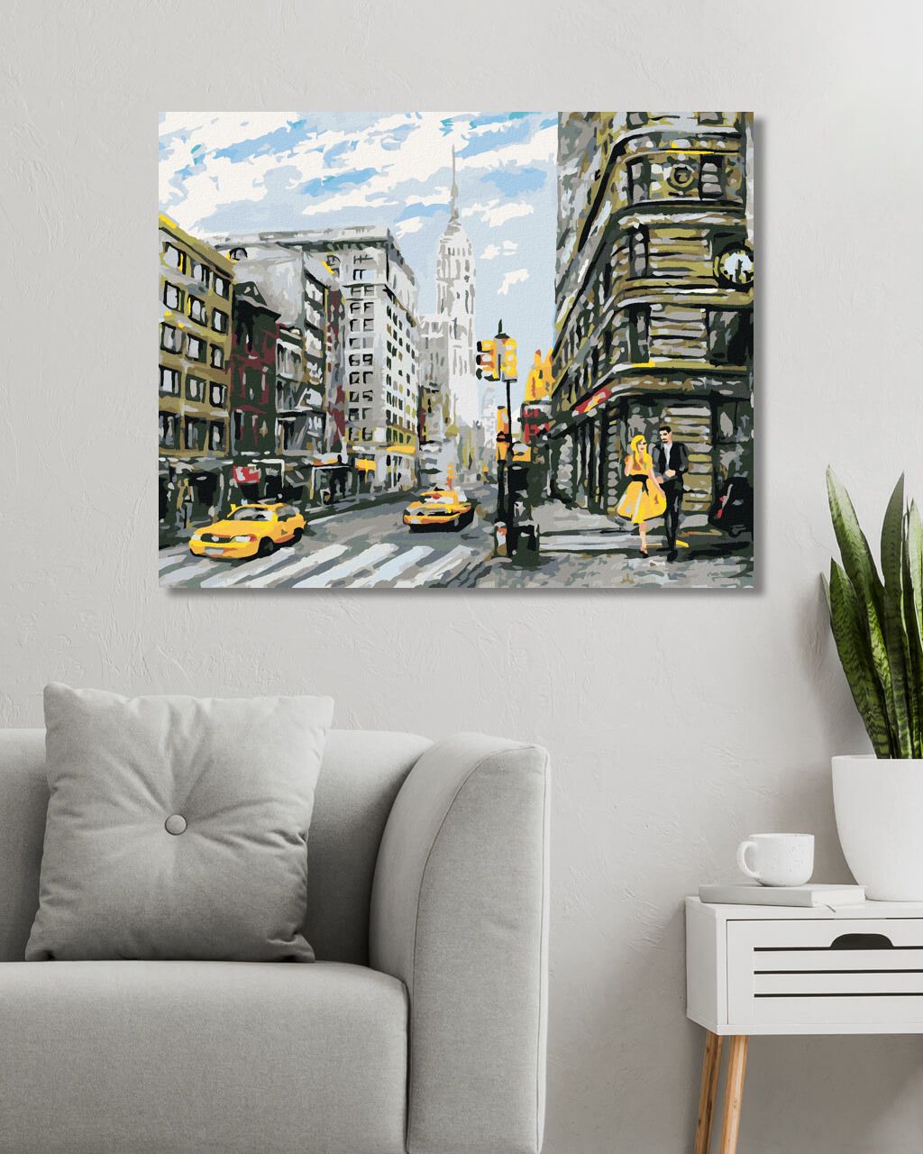 zuty Malování podle čísel - PÁR NA ULICI V NEW YORKU - Rozměr: 40x50 cm, Rámování: Varianta: vypnuté plátno na rám - obrázek 9