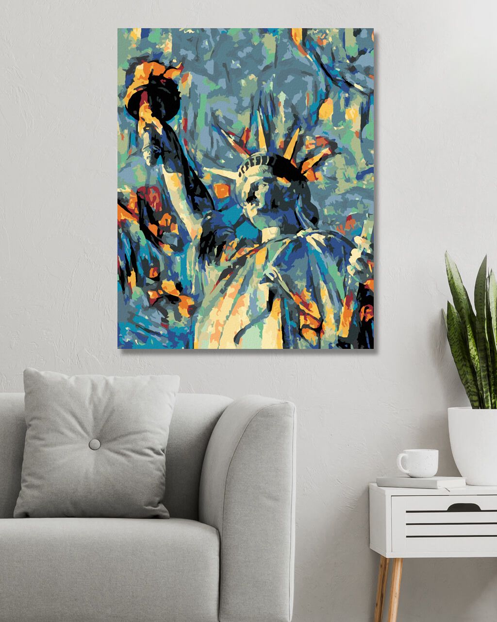 zuty Malování podle čísel - ABSTRAKTNÍ SOCHA SVOBODY - Rozměr: 40x50 cm, Rámování: Varianta: bez rámu a bez vypnutí plátna - obrázek 10