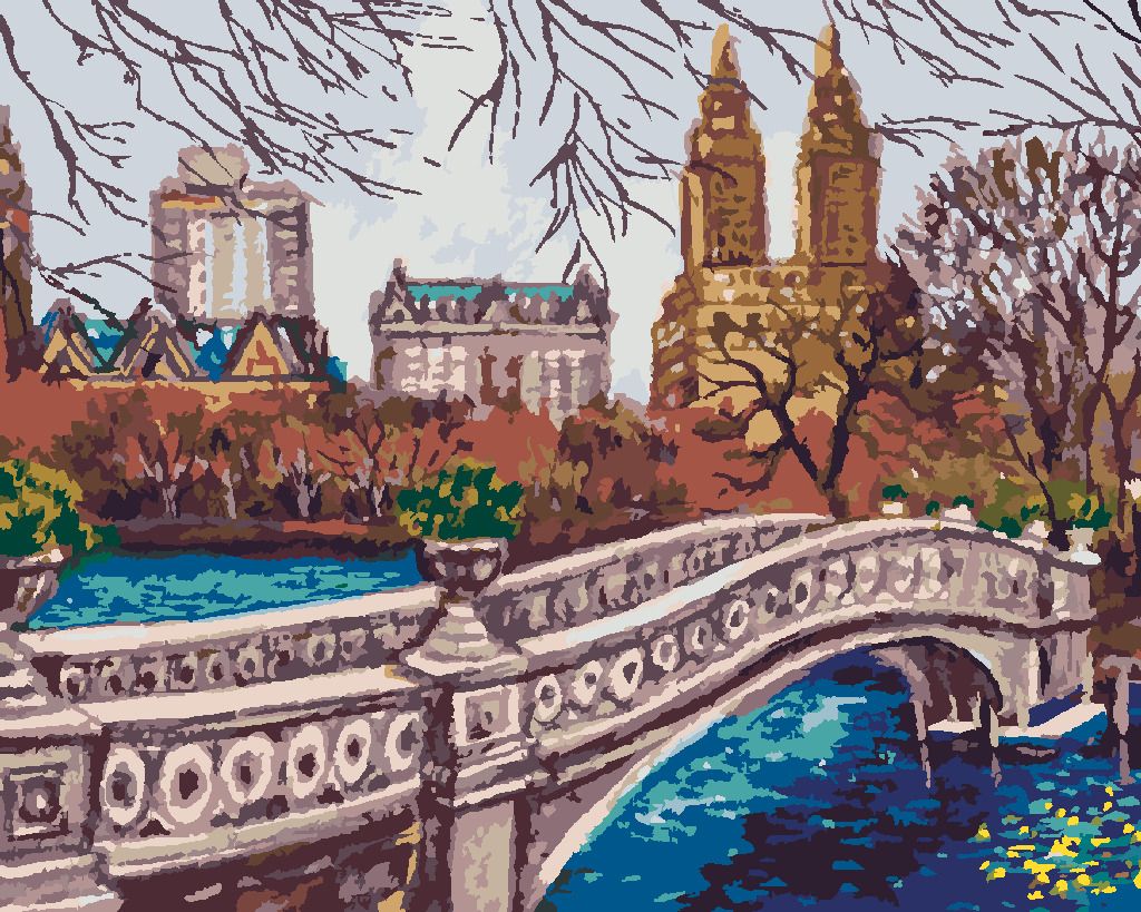 zuty Malování podle čísel - NEW YORK CENTRAL PARK I - Rozměr: 40x50 cm, Rámování: Varianta: vypnuté plátno na rám - obrázek 7