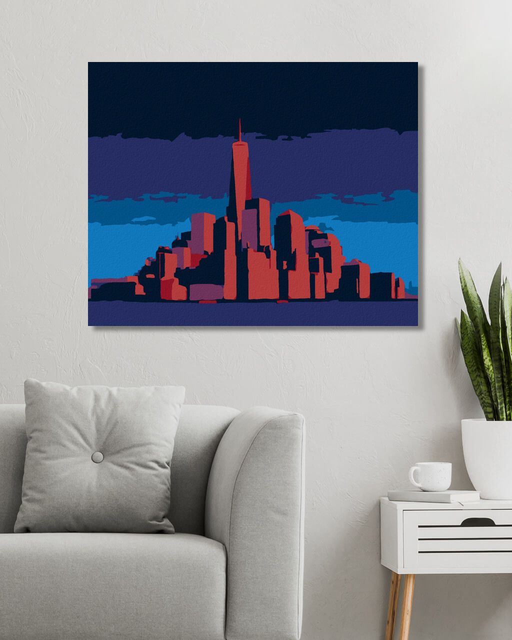 zuty Malování podle čísel - ZÁŘICÍ MANHATTAN V NEW YORKU - Rozměr: 40x50 cm, Rámování: Varianta: bez rámu a bez vypnutí plátna - obrázek 9
