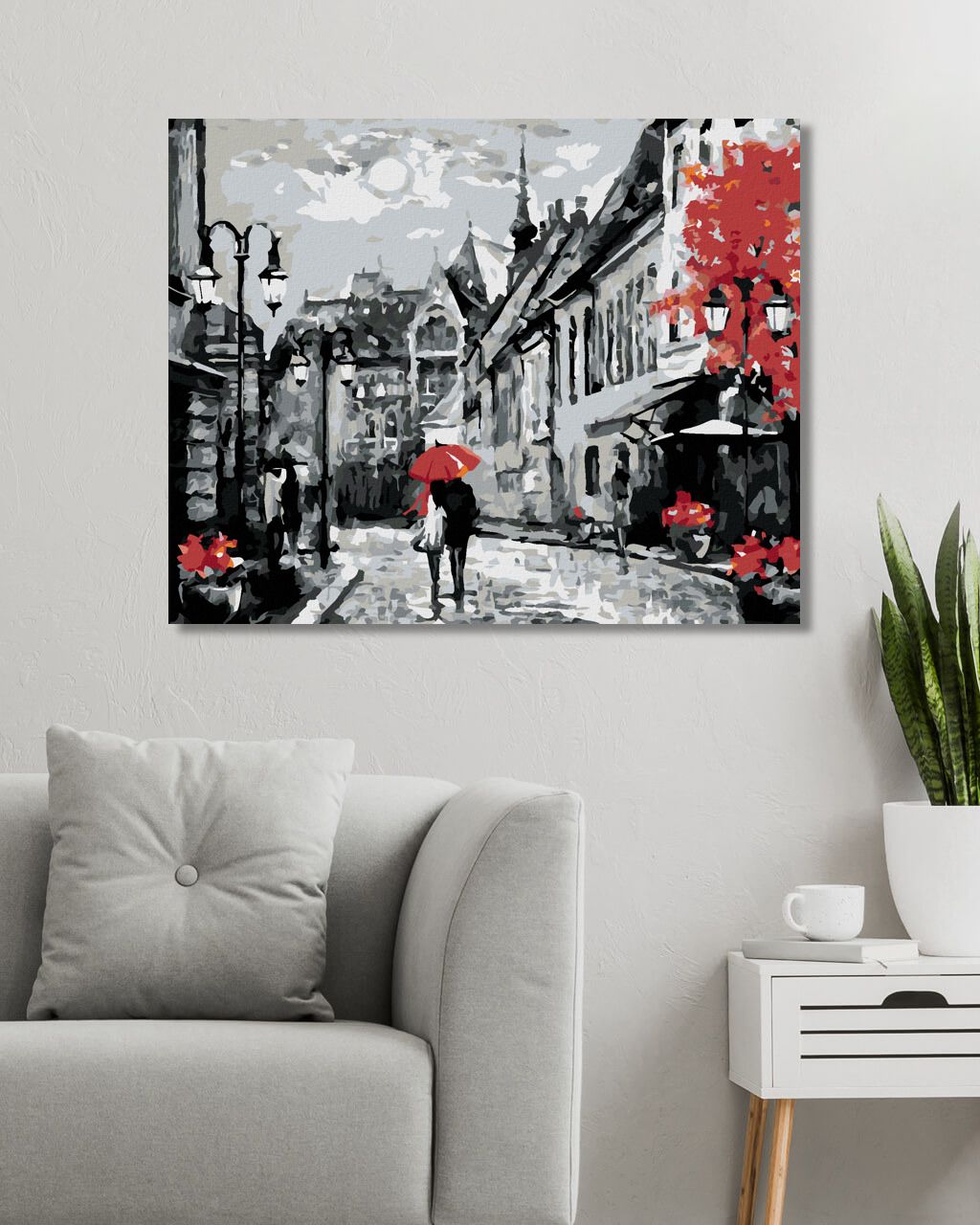 zuty Malování podle čísel - LIDÉ POD DEŠTNÍKEM V BUDAPEŠTI - Rozměr: 40x50 cm, Rámování: Varianta: vypnuté plátno na rám - obrázek 9