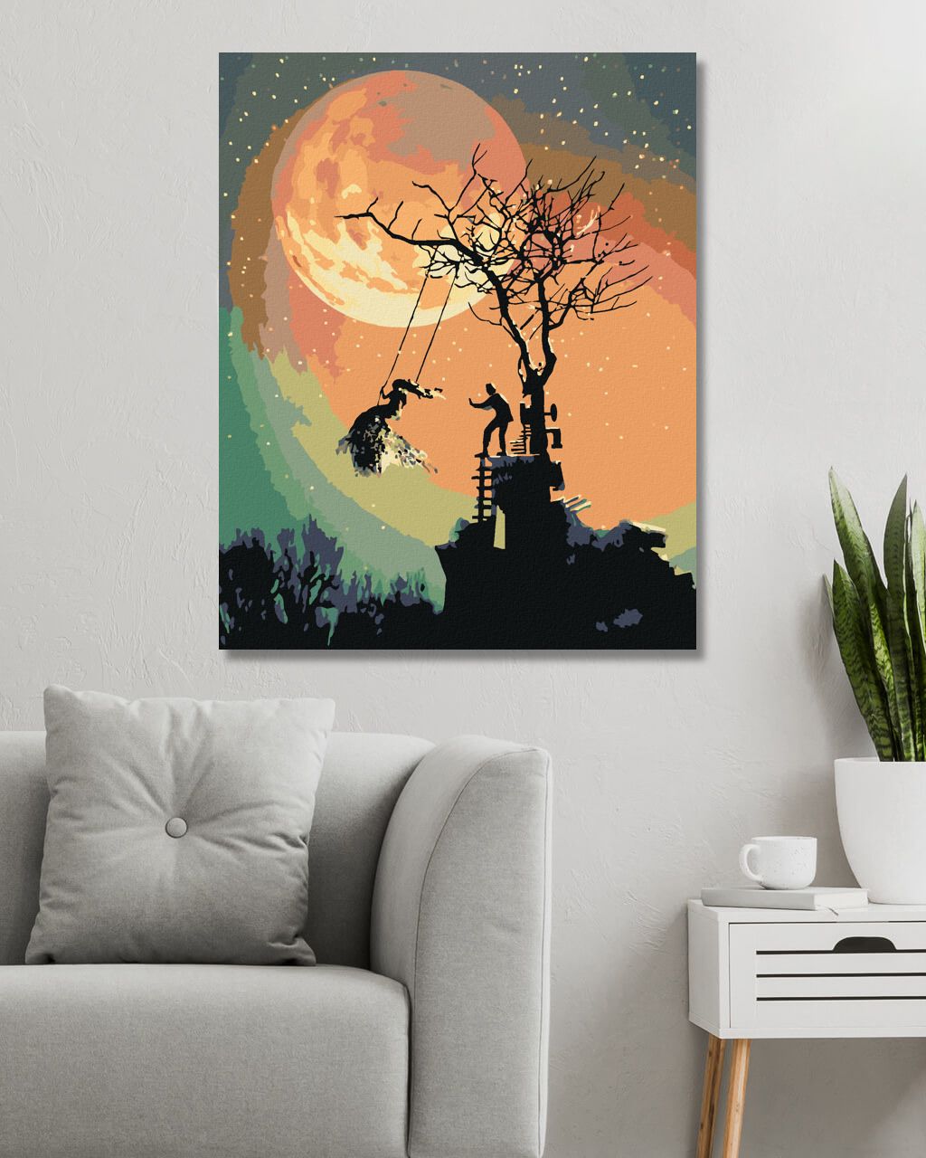 zuty Malování podle čísel - HALLOWEEN A ÚPLNĚK - Rozměr: 40x50 cm, Rámování: Varianta: bez rámu a bez vypnutí plátna - obrázek 9