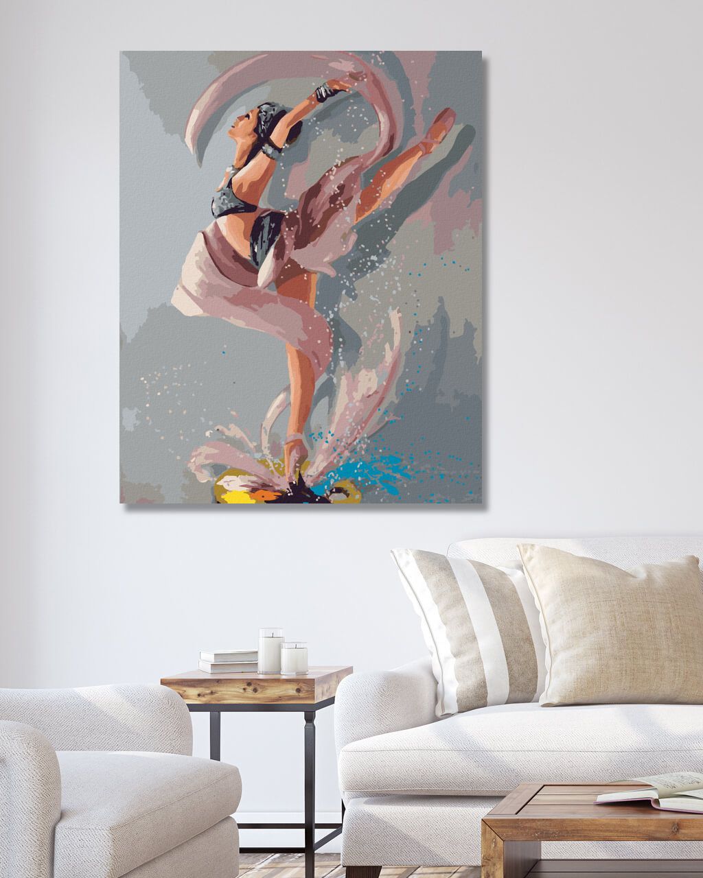 zuty Malování podle čísel - BALETKA TANČÍCÍ NA PALETĚ BAREV - Rozměr: 40x50 cm, Rámování: Varianta: bez rámu a bez vypnutí plátna - obrázek 5