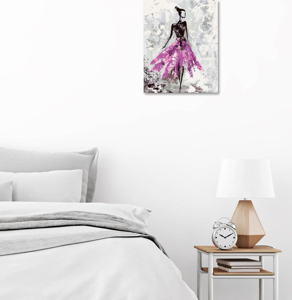 zuty Malování podle čísel - ABSTRAKTNÍ MLADÁ BALETKA - Rozměr: 40x50 cm, Rámování: Varianta: vypnuté plátno na rám - obrázek 5