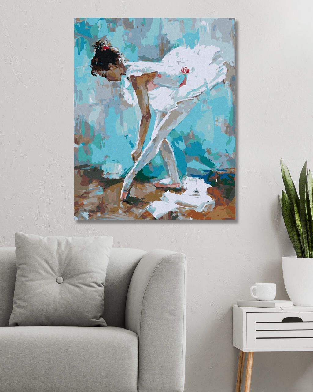 zuty Malování podle čísel - BALETKA S MODRÝM POZADÍM - Rozměr: 40x50 cm, Rámování: Varianta: vypnuté plátno na rám - obrázek 10