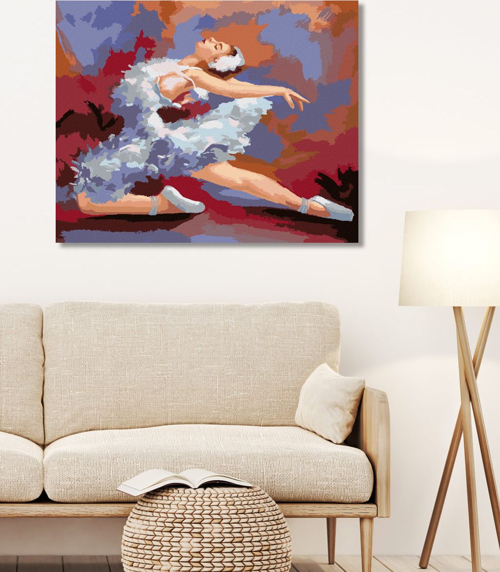 zuty Malování podle čísel - BALETKA V PESTRÝCH BARVÁCH - Rozměr: 40x50 cm, Rámování: Varianta: vypnuté plátno na rám - obrázek 7