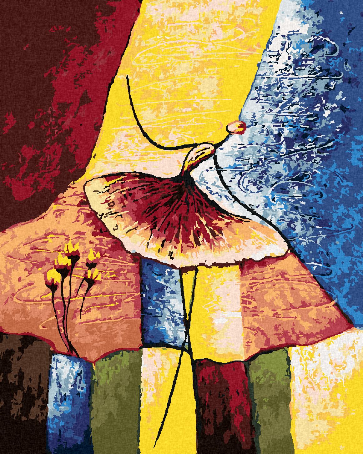 zuty Malování podle čísel - BALETKA S MOTÝLÍ SUKNÍ - Rozměr: 40x50 cm, Rámování: Varianta: vypnuté plátno na rám - obrázek 1