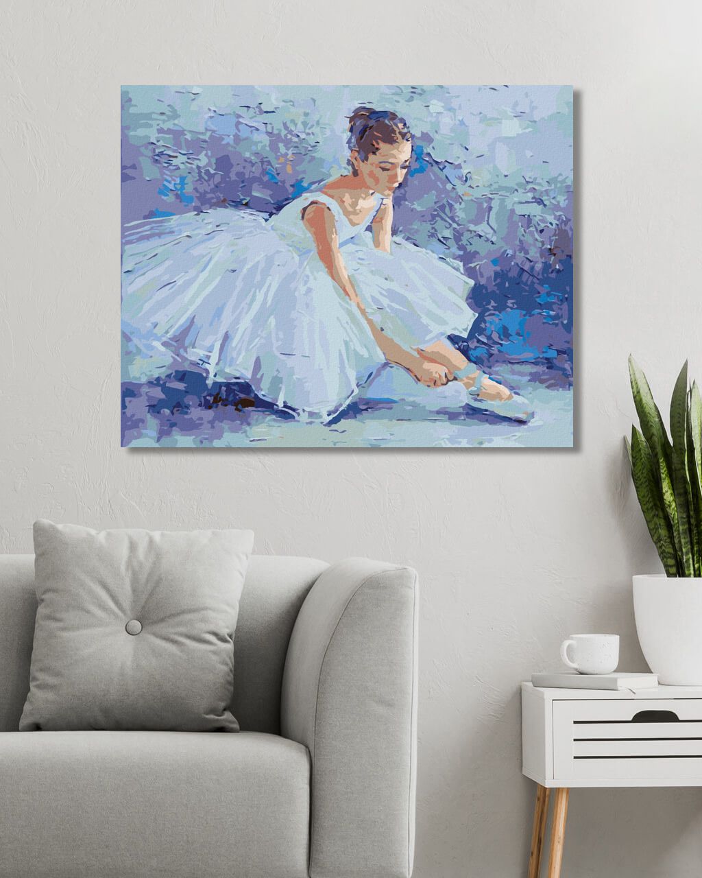 zuty Malování podle čísel - BALETKA ZAVAZUJÍCÍ SI SVÉ BALETNÍ ŠPIČKY - Rozměr: 40x50 cm, Rámování: Varianta: vypnuté plátno na rám - obrázek 5