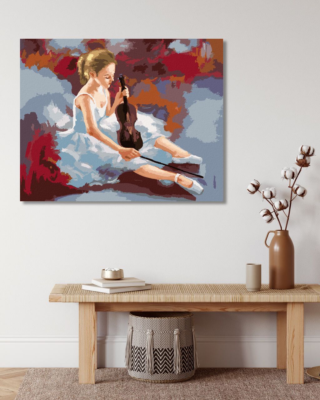 zuty Malování podle čísel - BALETKA S HOUSLEMI - Rozměr: 40x50 cm, Rámování: Varianta: vypnuté plátno na rám - obrázek 8