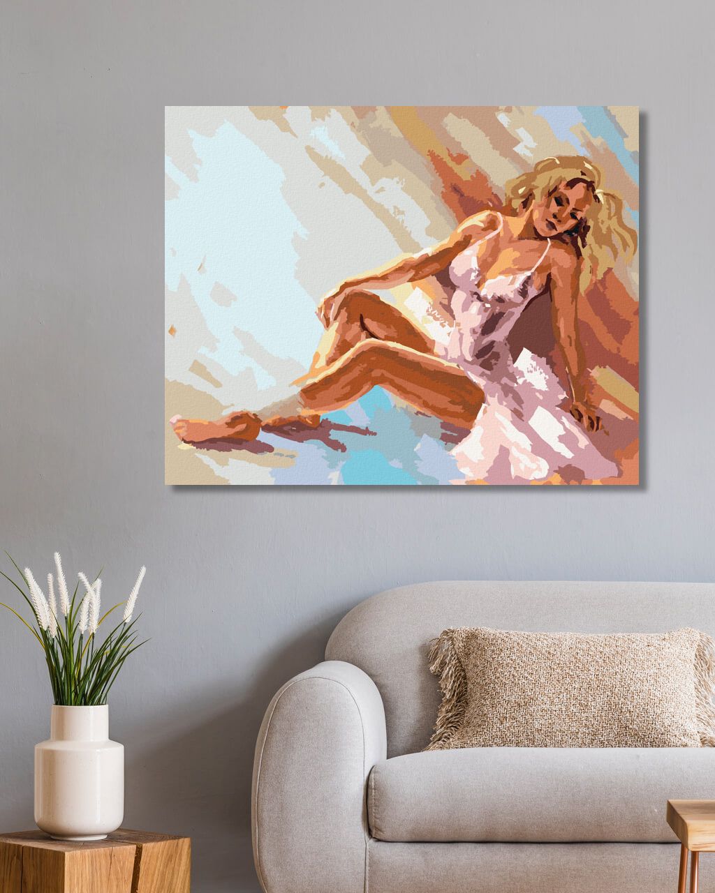 zuty Malování podle čísel - KRÁSNÁ BALETKA - Rozměr: 40x50 cm, Rámování: Varianta: vypnuté plátno na rám - obrázek 2