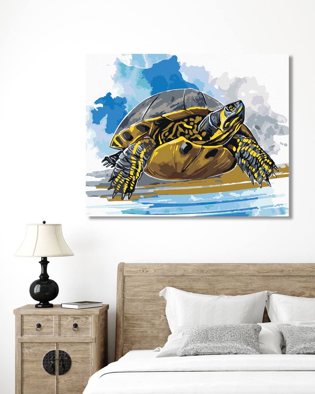 zuty Malování podle čísel - VODNÍ ŽELVA - Rozměr: 40x50 cm, Rámování: Varianta: vypnuté plátno na rám - obrázek 9