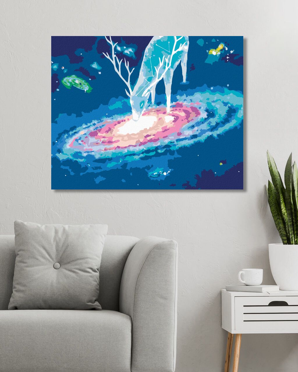 zuty Malování podle čísel - JELEN A GALAXIE - Rozměr: 40x50 cm, Rámování: Varianta: bez rámu a bez vypnutí plátna - obrázek 9