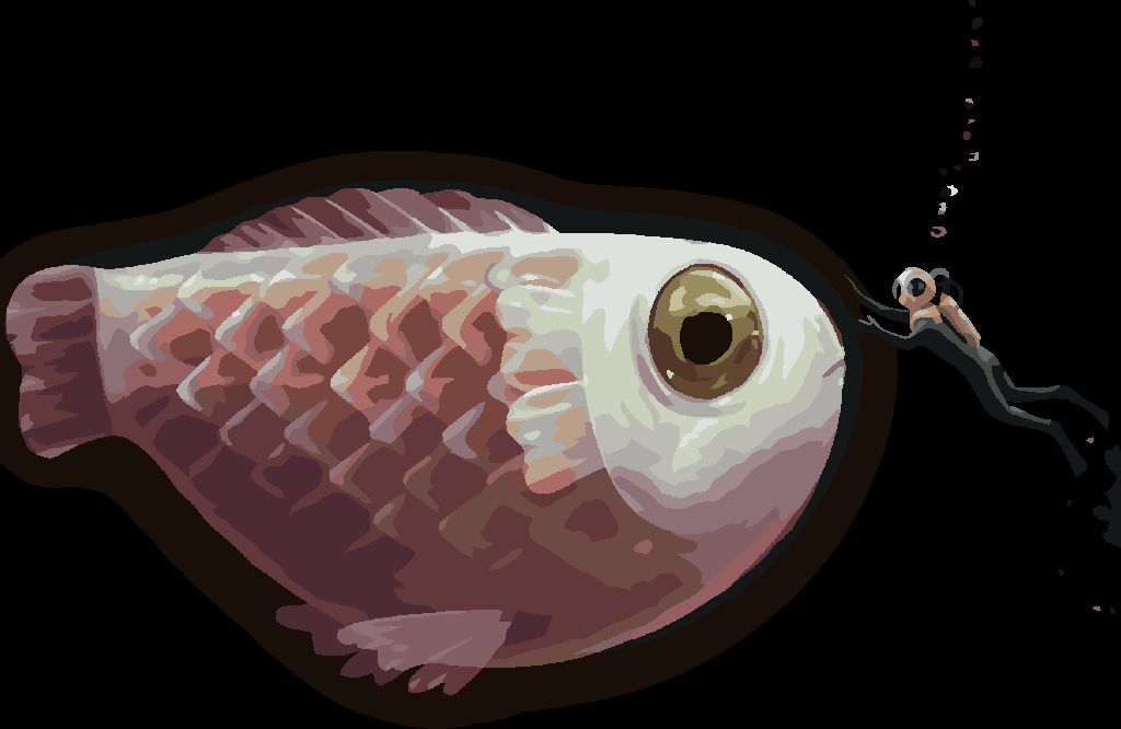 zuty Malování podle čísel - OBŘÍ RYBA S POTÁPĚČEM - Rozměr: 40x50 cm, Rámování: Varianta: bez rámu a bez vypnutí plátna - obrázek 3