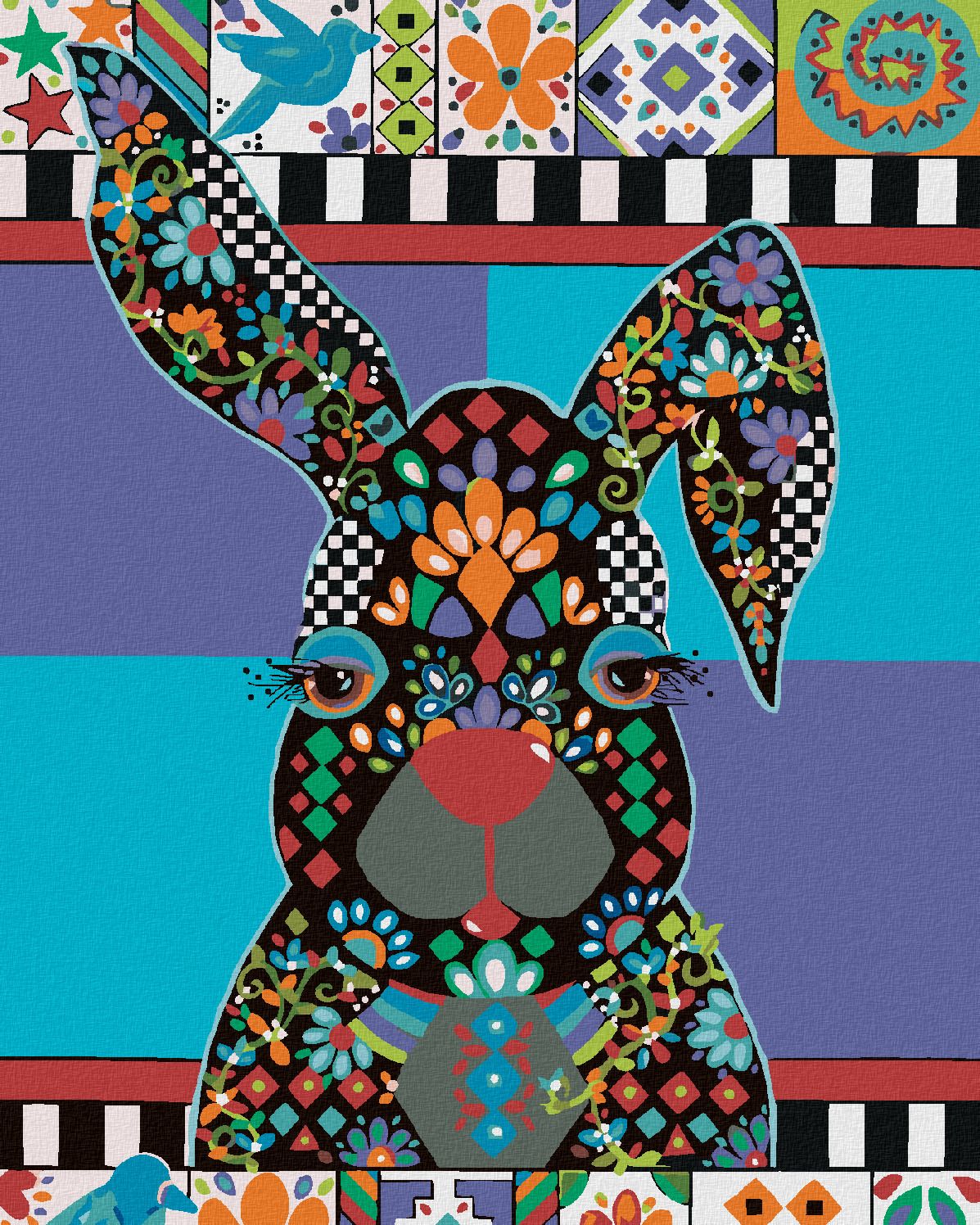 zuty Malování podle čísel - KRÁLÍK 2 (JONNA JAMES) - Rozměr: 40x50 cm, Rámování: Varianta: vypnuté plátno na rám - obrázek 1