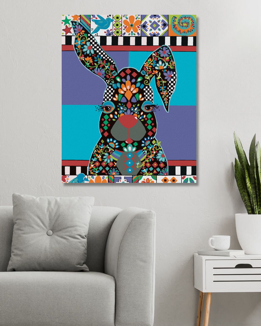 zuty Malování podle čísel - KRÁLÍK 2 (JONNA JAMES) - Rozměr: 40x50 cm, Rámování: Varianta: vypnuté plátno na rám - obrázek 7