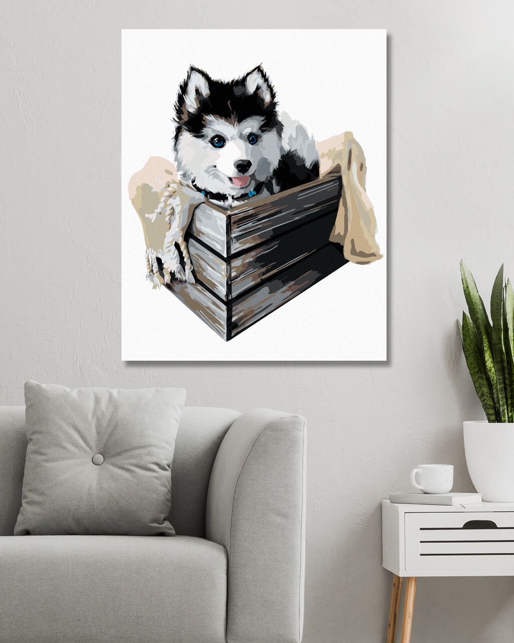 zuty Malování podle čísel - HUSKY V KRABICI - Rozměr: 40x50 cm, Rámování: Varianta: bez rámu a bez vypnutí plátna - obrázek 10