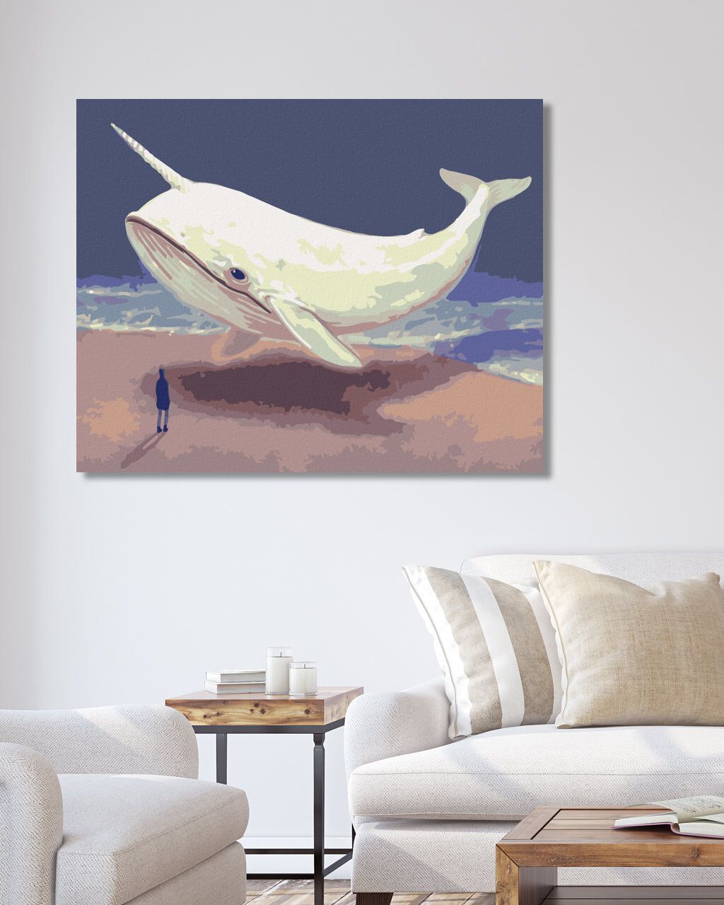 zuty Malování podle čísel - FANTASY VELRYBA - Rozměr: 40x50 cm, Rámování: Varianta: vypnuté plátno na rám - obrázek 9