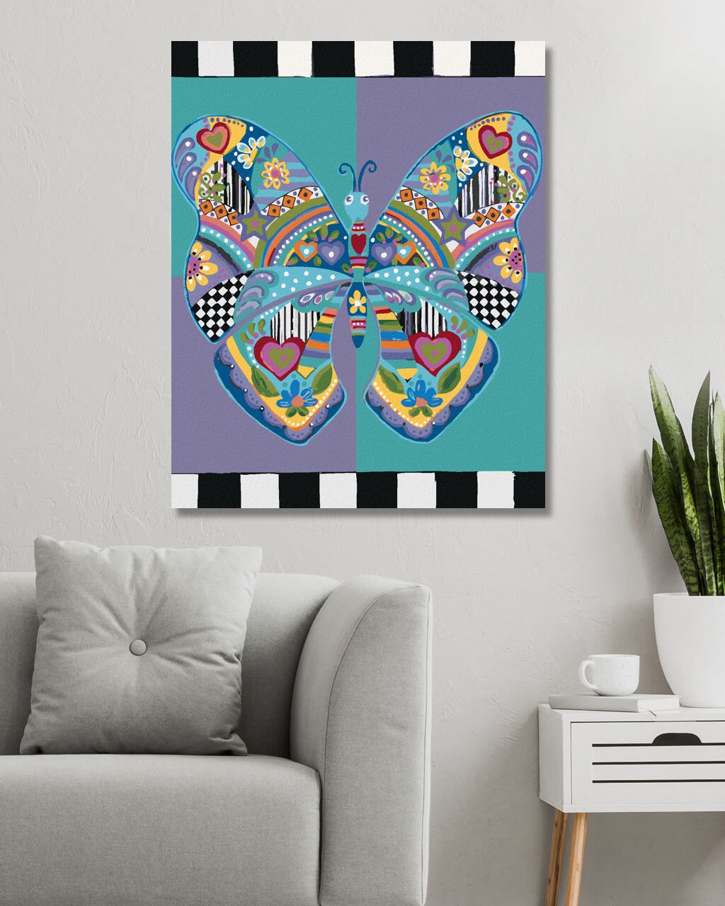 zuty Malování podle čísel - MOTÝL (JONNA JAMES) - Rozměr: 40x50 cm, Rámování: Varianta: vypnuté plátno na rám - obrázek 10