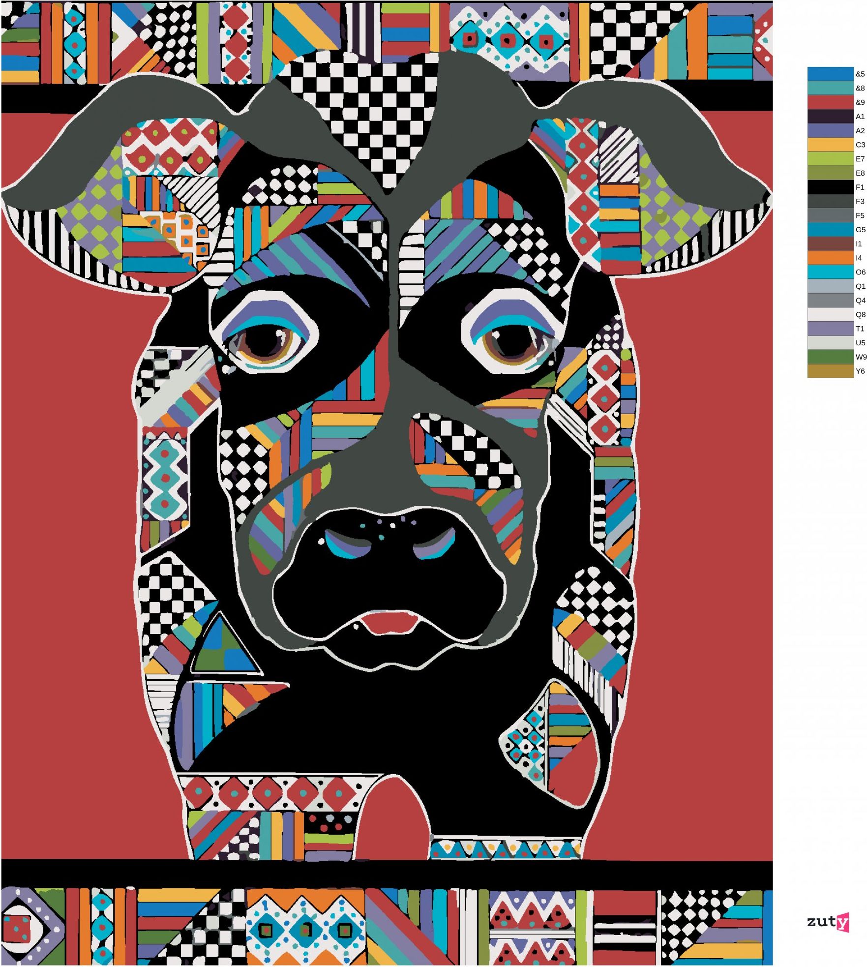 zuty Malování podle čísel - KRÁVA 2 (JONNA JAMES) - Rozměr: 40x50 cm, Rámování: Varianta: vypnuté plátno na rám - obrázek 7
