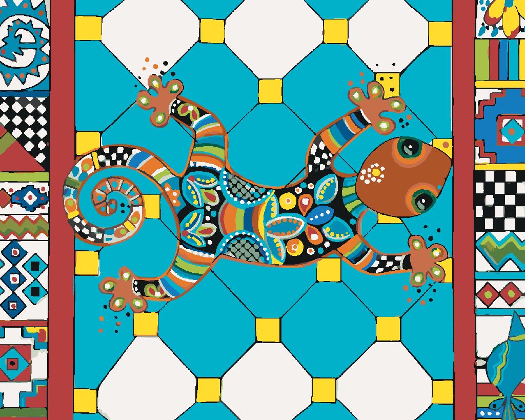 zuty Malování podle čísel - CHAMELEON (JONNA JAMES) - Rozměr: 40x50 cm, Rámování: Varianta: bez rámu a bez vypnutí plátna - obrázek 8