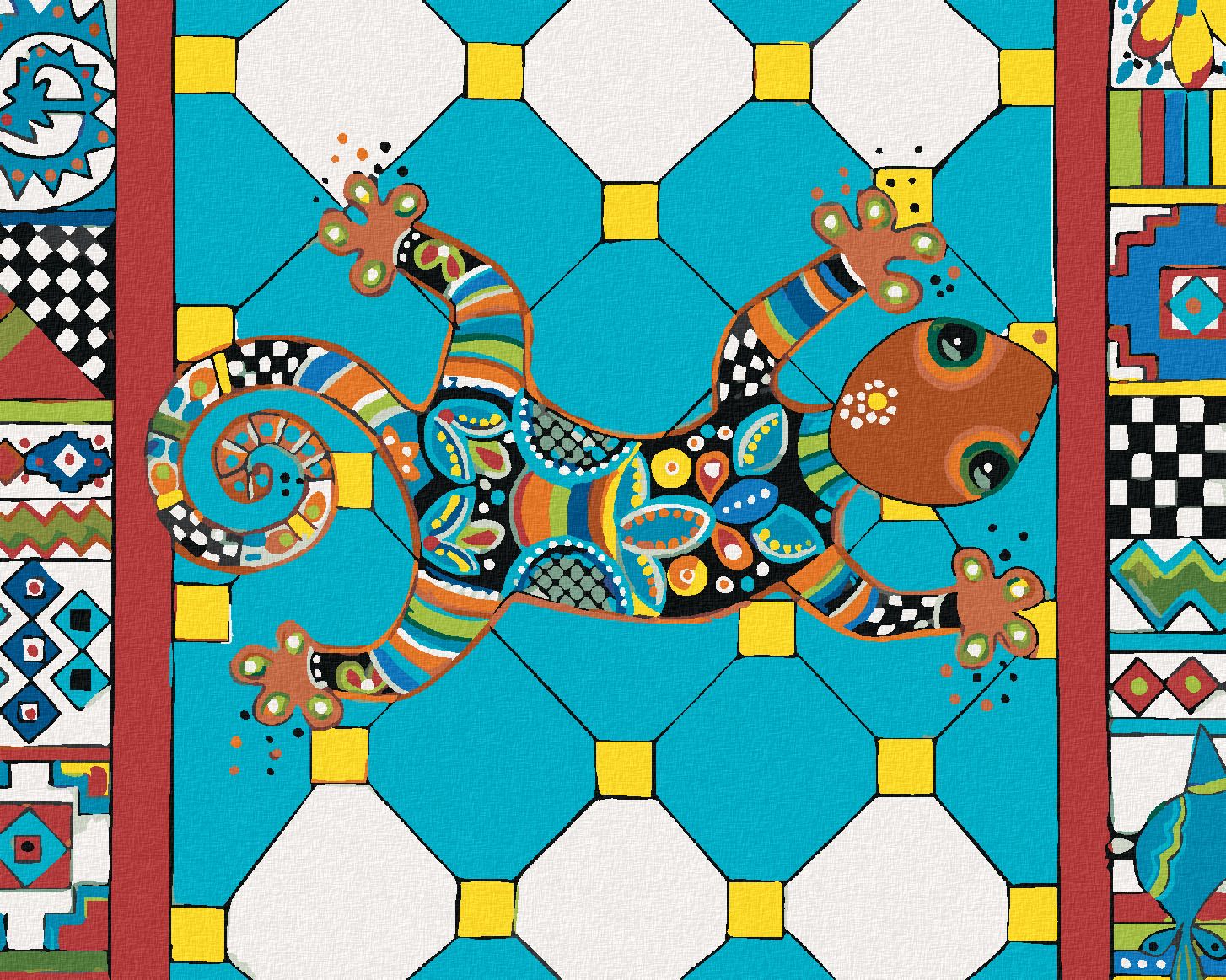 zuty Malování podle čísel - CHAMELEON (JONNA JAMES) - Rozměr: 40x50 cm, Rámování: Varianta: vypnuté plátno na rám - obrázek 1