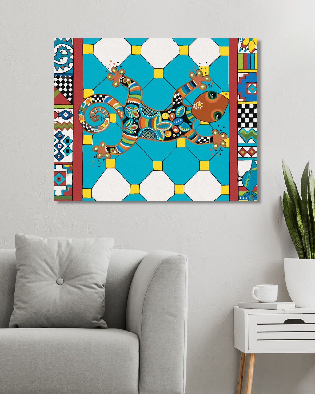 zuty Malování podle čísel - CHAMELEON (JONNA JAMES) - Rozměr: 40x50 cm, Rámování: Varianta: vypnuté plátno na rám - obrázek 7