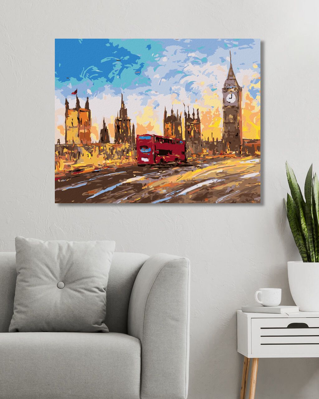 zuty Malování podle čísel - LONDÝN NA DLANI II - Rozměr: 40x50 cm, Rámování: Varianta: vypnuté plátno na rám - obrázek 2