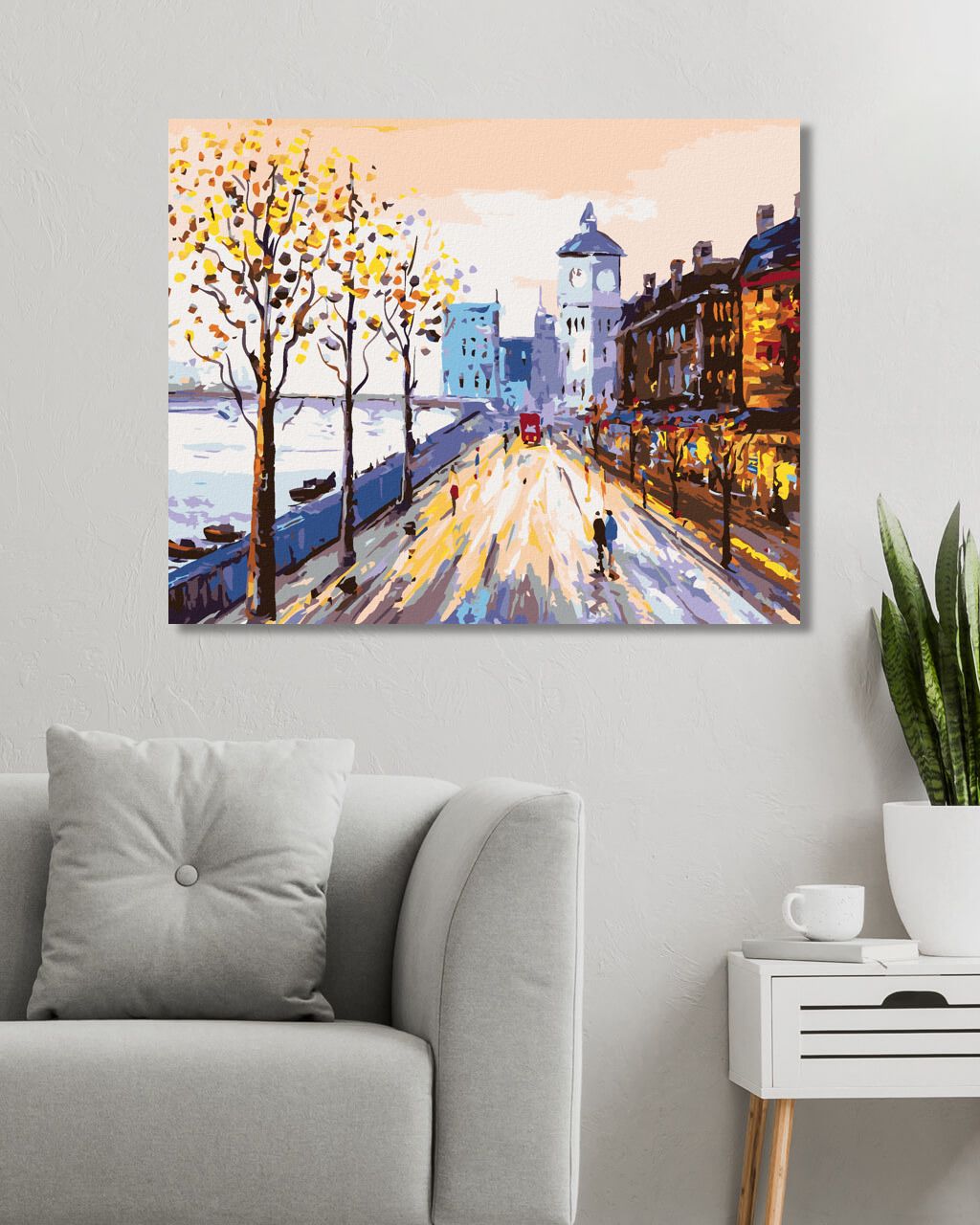 zuty Malování podle čísel - ULICE LONDÝNA - Rozměr: 40x50 cm, Rámování: Varianta: vypnuté plátno na rám - obrázek 5