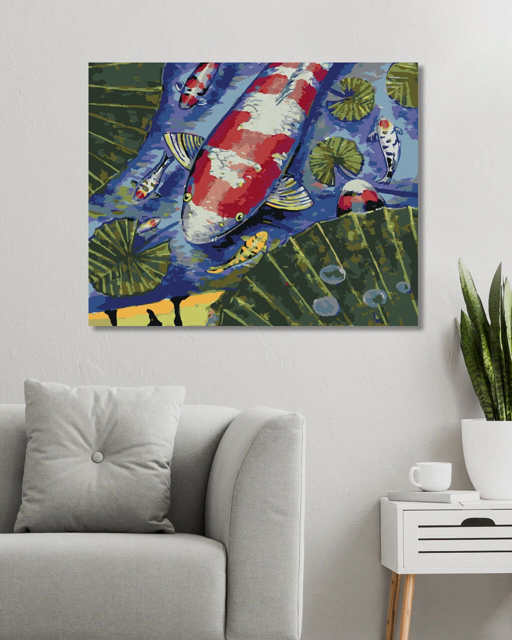 zuty Malování podle čísel - THAJSKÁ RYBKA ČERVENÁ - Rozměr: 40x50 cm, Rámování: Varianta: vypnuté plátno na rám - obrázek 3