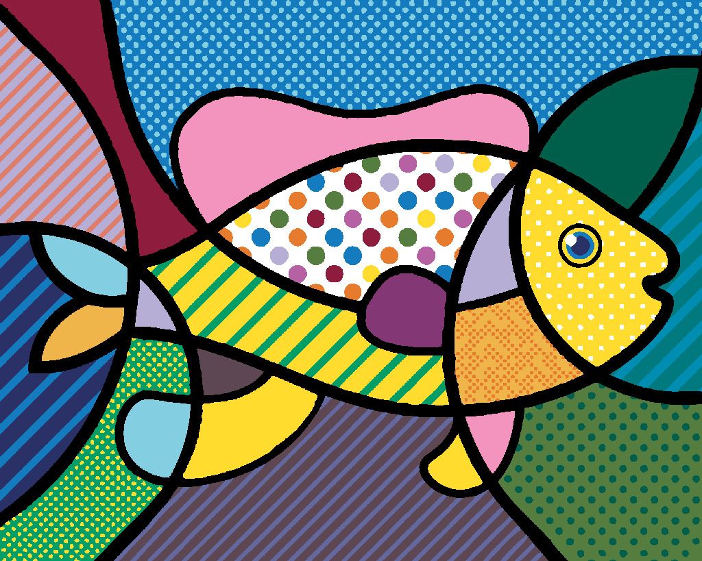 zuty Malování podle čísel - POP-ART RYBA - Rozměr: 40x50 cm, Rámování: Varianta: bez rámu a bez vypnutí plátna - obrázek 6
