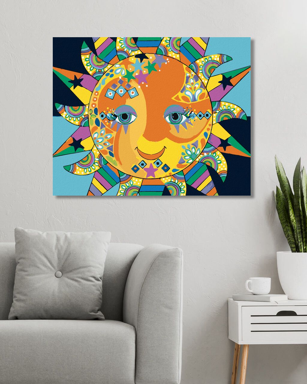 zuty Malování podle čísel - SLUNCE (JONNA JAMES) - Rozměr: 40x50 cm, Rámování: Varianta: vypnuté plátno na rám - obrázek 5