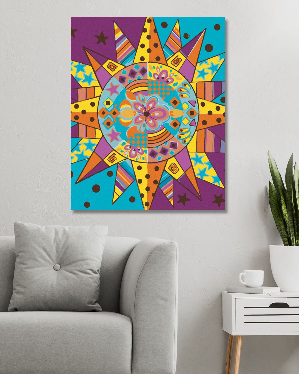 zuty Malování podle čísel - SLUNCE 2 (JONNA JAMES) - Rozměr: 40x50 cm, Rámování: Varianta: vypnuté plátno na rám - obrázek 9
