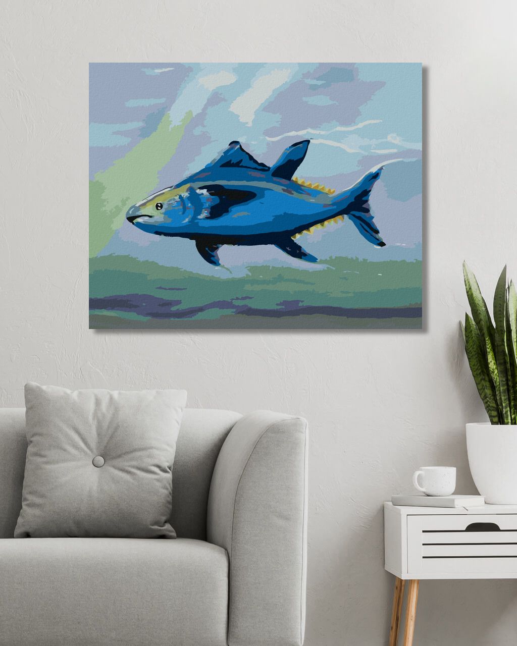 zuty Malování podle čísel - RYBY - TUŇÁK - Rozměr: 40x50 cm, Rámování: Varianta: bez rámu a bez vypnutí plátna - obrázek 10