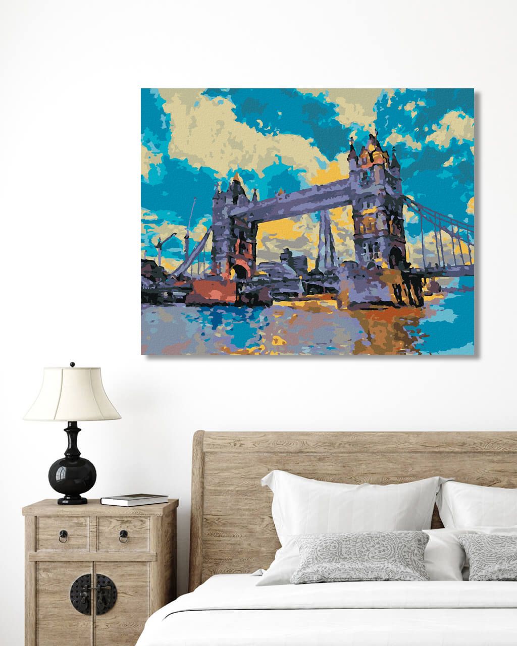 zuty Malování podle čísel - TOWER BRIDGE V LONDÝNĚ - Rozměr: 40x50 cm, Rámování: Varianta: vypnuté plátno na rám - obrázek 3
