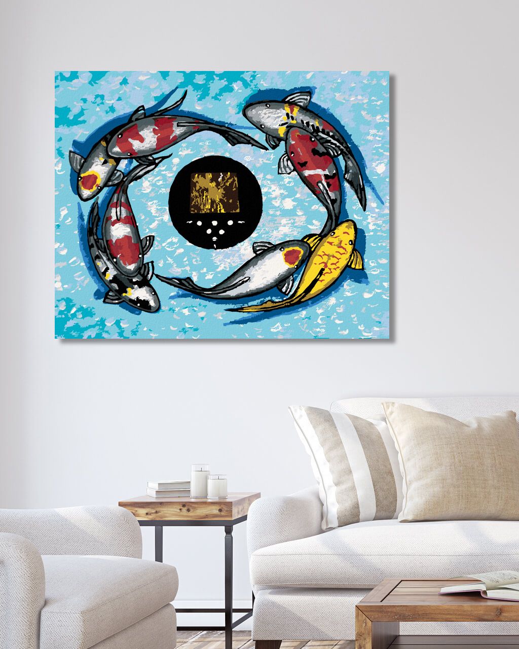 zuty Malování podle čísel - RYBÍ KRUH - Rozměr: 40x50 cm, Rámování: Varianta: bez rámu a bez vypnutí plátna - obrázek 2