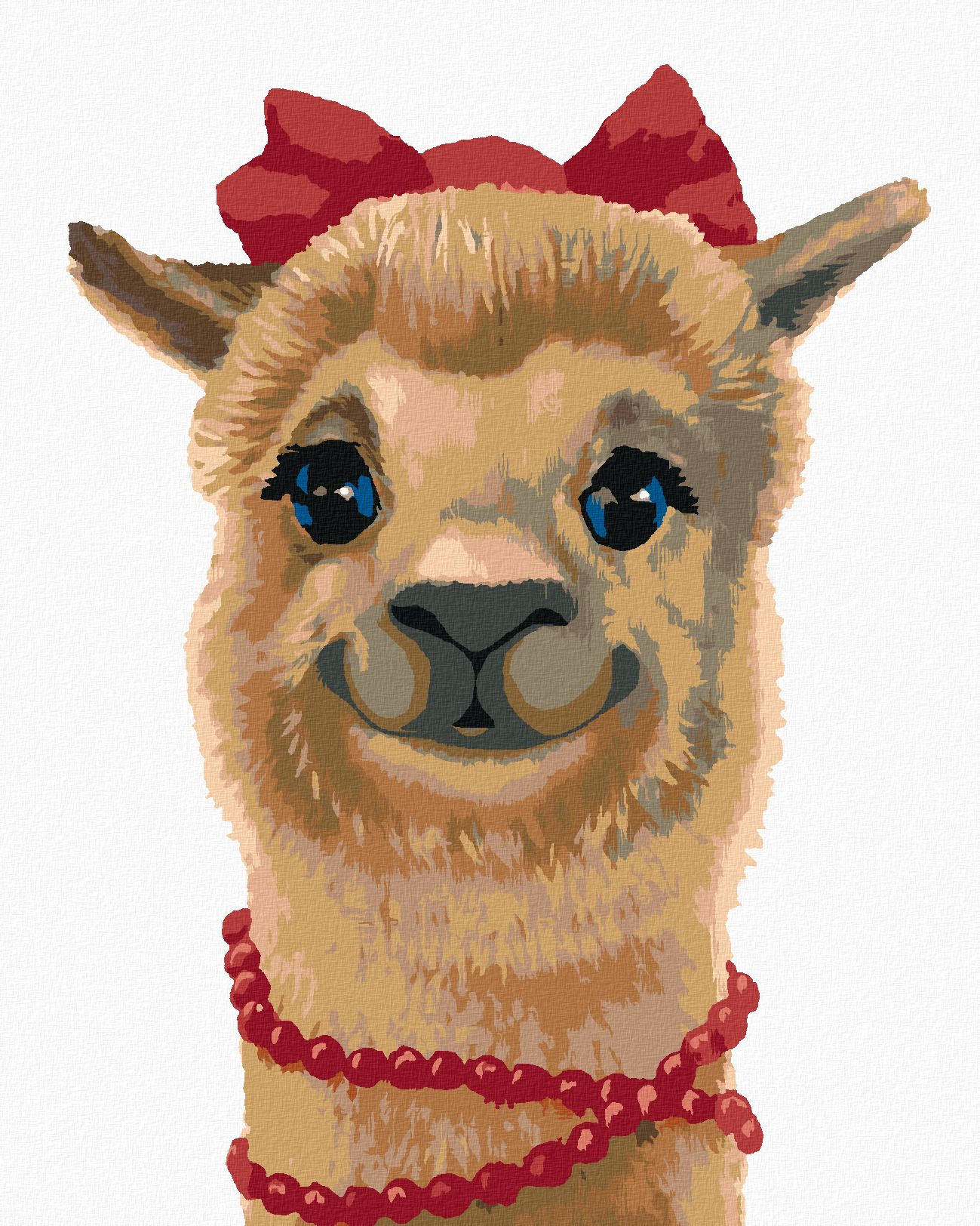 zuty Malování podle čísel - ALPAKA (MYROSLAVA VOLOSCHUK) - Rozměr: 40x50 cm, Rámování: Varianta: vypnuté plátno na rám - obrázek 1